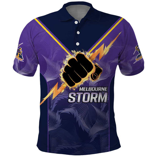 NRL Storm Custom Polo Shirt Minimalism Style