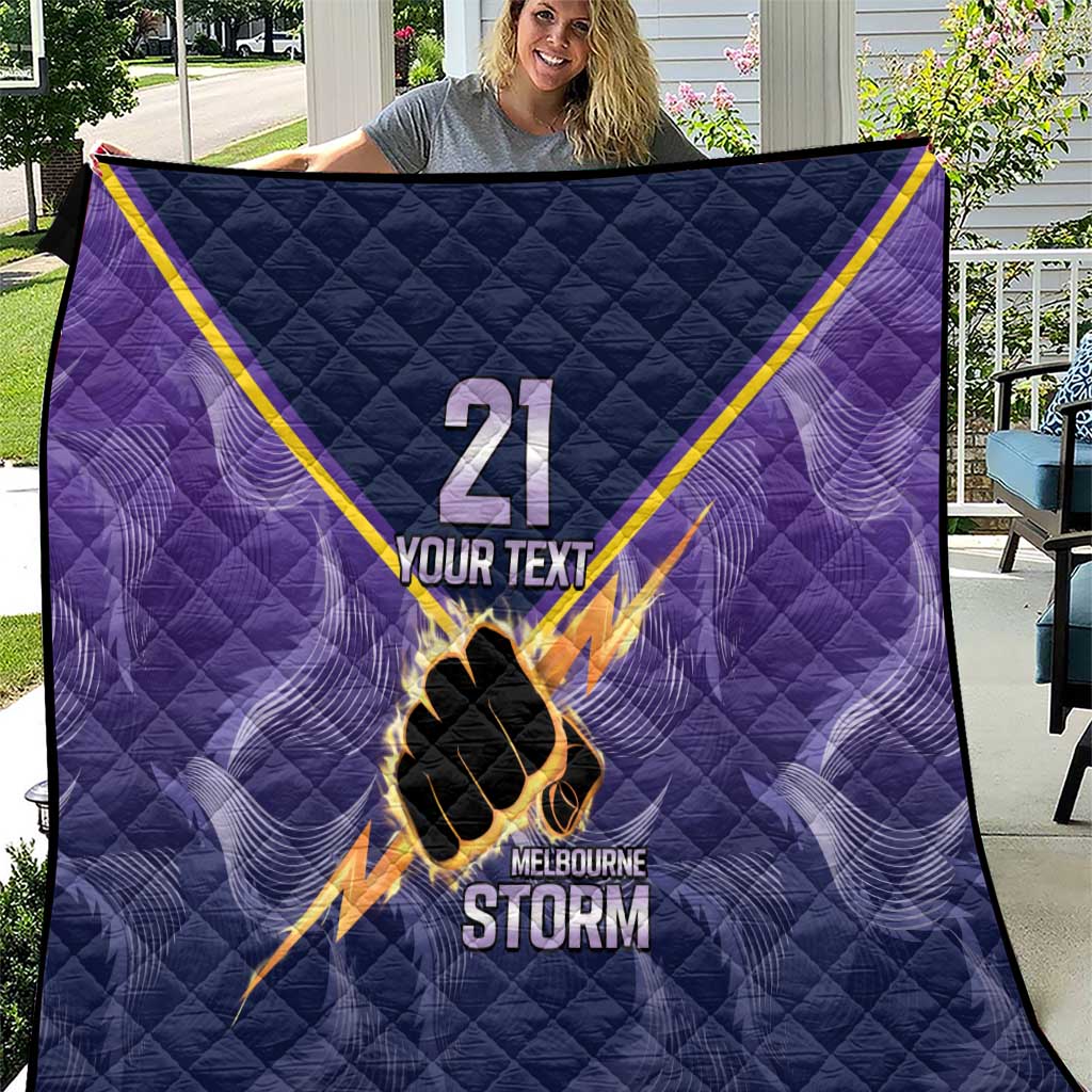 NRL Storm Custom Quilt Minimalism Style