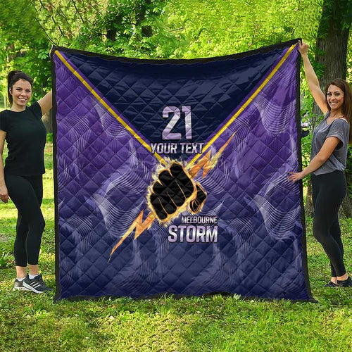 NRL Storm Custom Quilt Minimalism Style