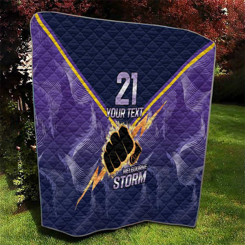 NRL Storm Custom Quilt Minimalism Style