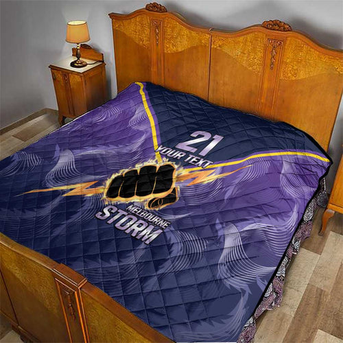 NRL Storm Custom Quilt Minimalism Style