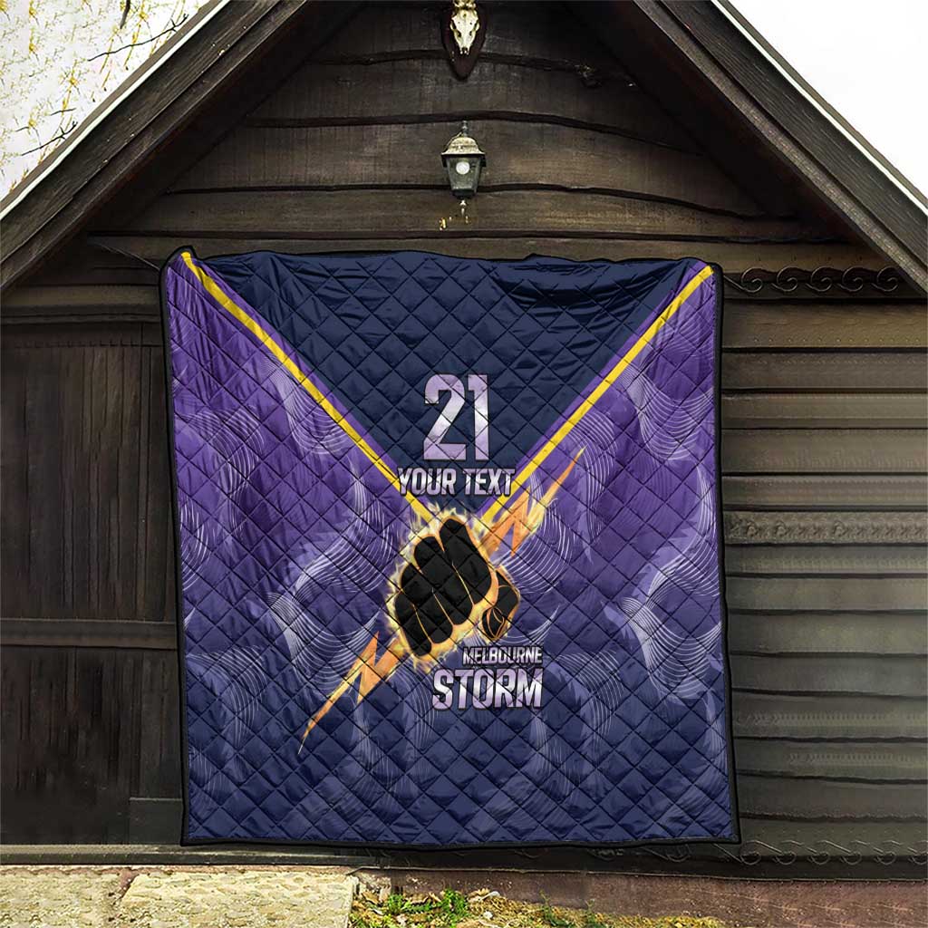 NRL Storm Custom Quilt Minimalism Style