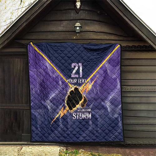 NRL Storm Custom Quilt Minimalism Style