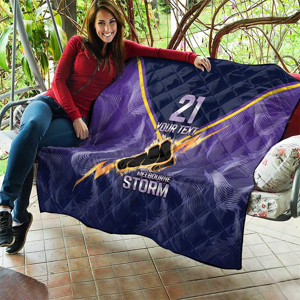 NRL Storm Custom Quilt Minimalism Style