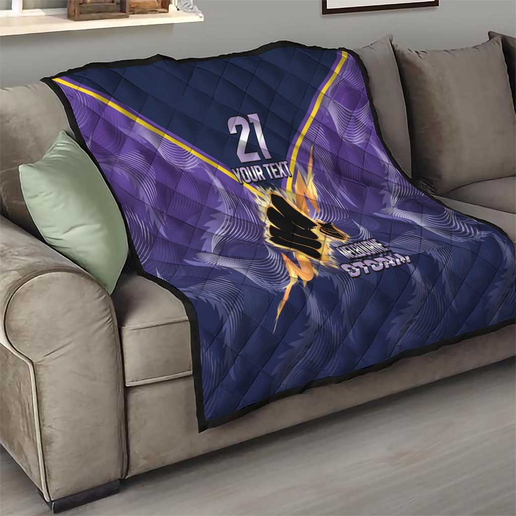 NRL Storm Custom Quilt Minimalism Style