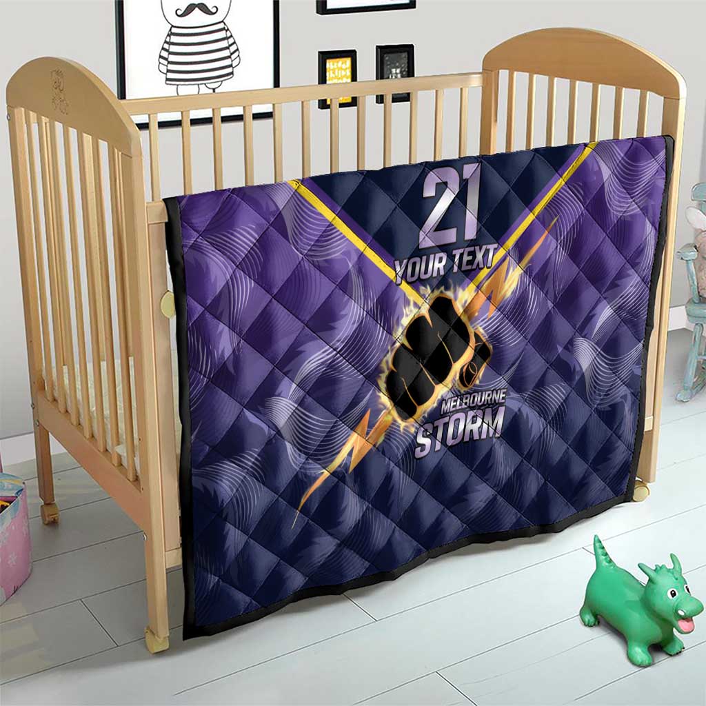 NRL Storm Custom Quilt Minimalism Style