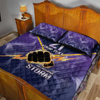 NRL Storm Custom Quilt Bed Set Minimalism Style