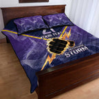 NRL Storm Custom Quilt Bed Set Minimalism Style