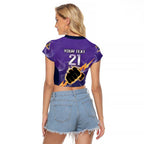 NRL Storm Custom Raglan Cropped T Shirt Minimalism Style