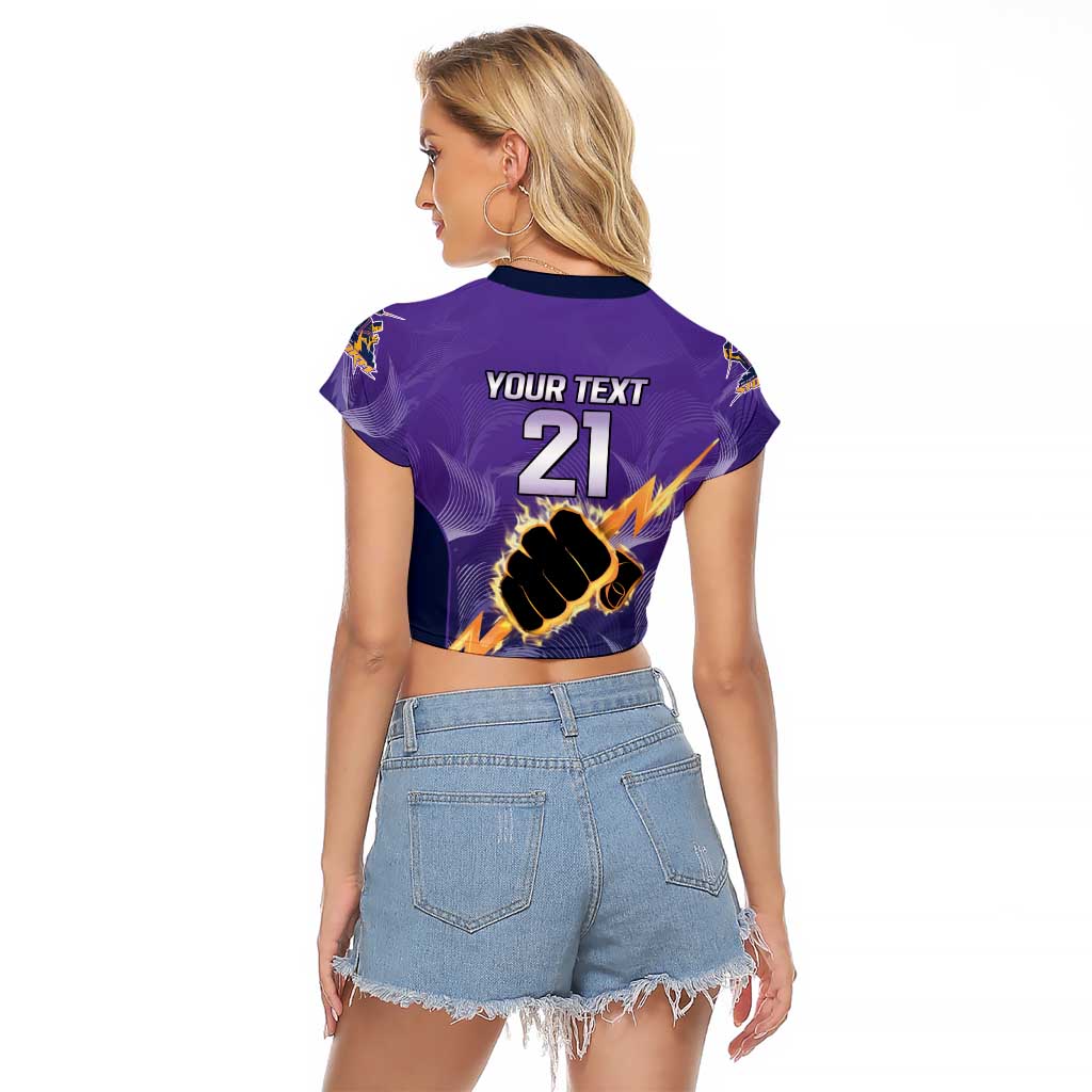 NRL Storm Custom Raglan Cropped T Shirt Minimalism Style
