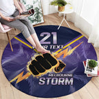 NRL Storm Custom Round Carpet Minimalism Style