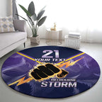 NRL Storm Custom Round Carpet Minimalism Style