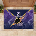 NRL Storm Custom Rubber Doormat Minimalism Style
