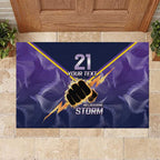 NRL Storm Custom Rubber Doormat Minimalism Style