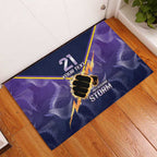 NRL Storm Custom Rubber Doormat Minimalism Style
