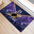 NRL Storm Custom Rubber Doormat Minimalism Style