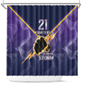 NRL Storm Custom Shower Curtain Minimalism Style