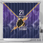 NRL Storm Custom Shower Curtain Minimalism Style