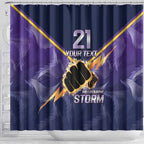 NRL Storm Custom Shower Curtain Minimalism Style