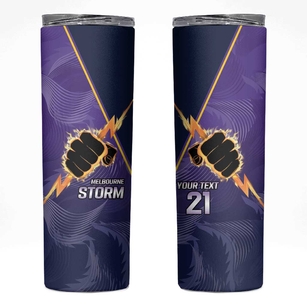 NRL Storm Custom Skinny Tumbler Minimalism Style