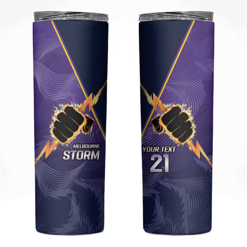 NRL Storm Custom Skinny Tumbler Minimalism Style
