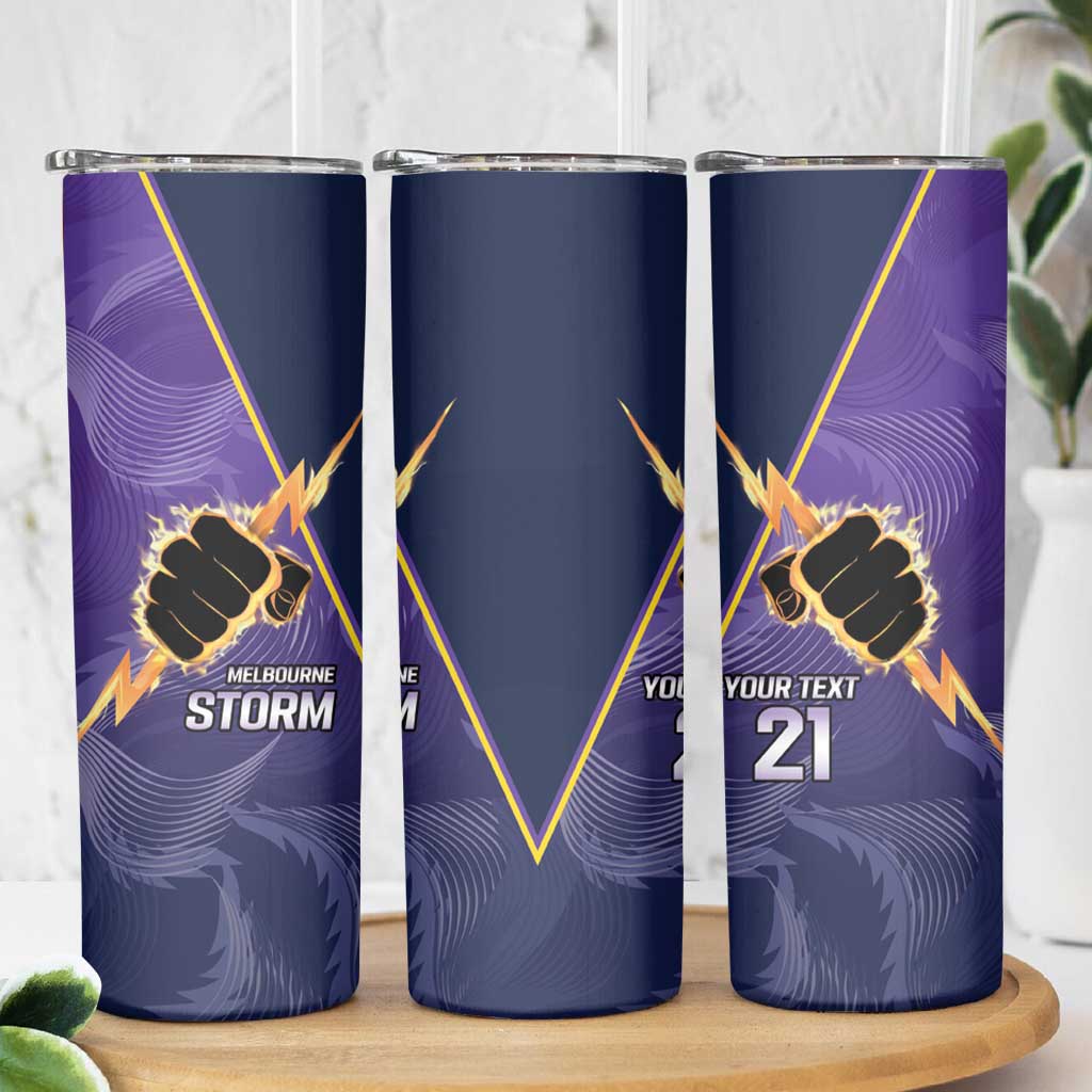 NRL Storm Custom Skinny Tumbler Minimalism Style