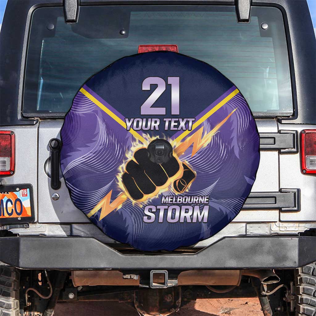 NRL Storm Custom Spare Tire Cover Minimalism Style