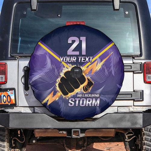 NRL Storm Custom Spare Tire Cover Minimalism Style