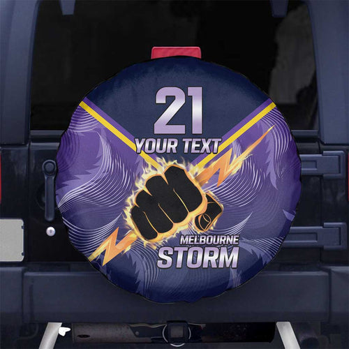 NRL Storm Custom Spare Tire Cover Minimalism Style