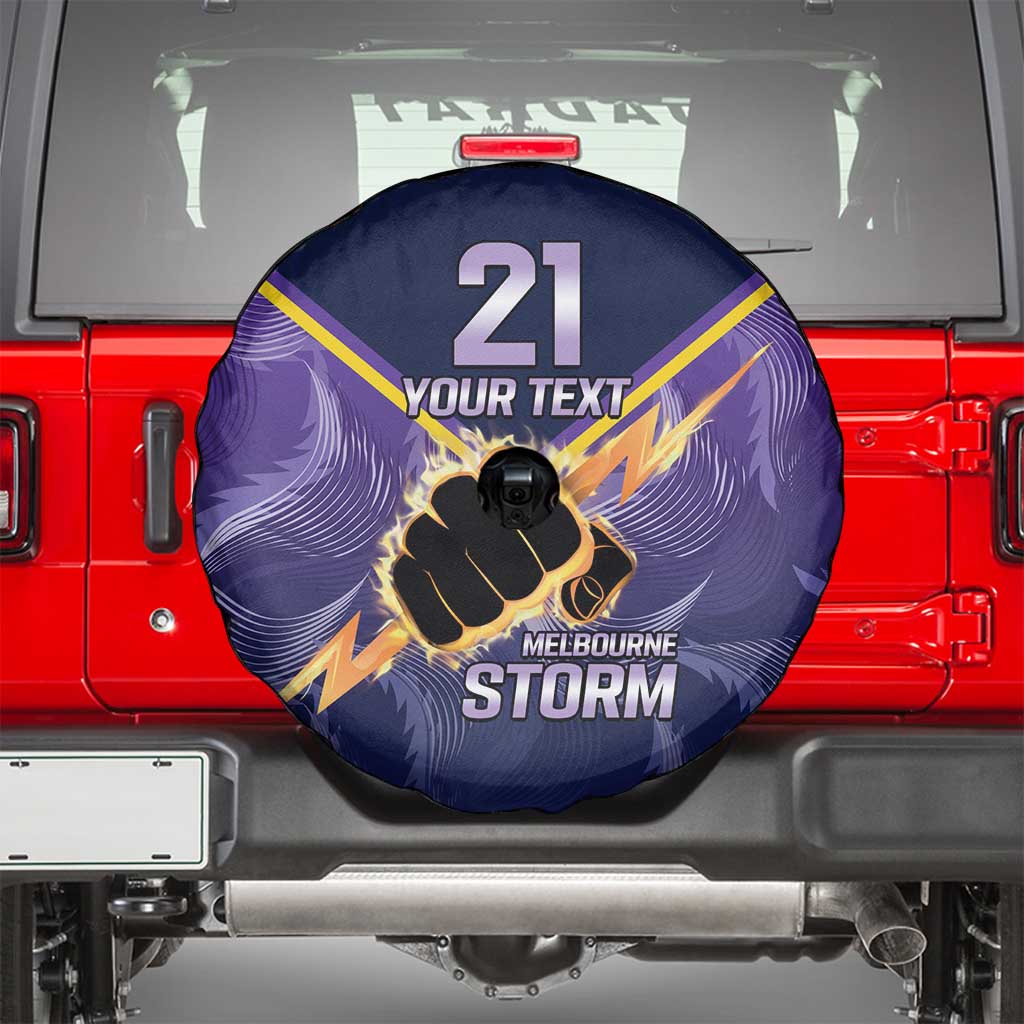 NRL Storm Custom Spare Tire Cover Minimalism Style