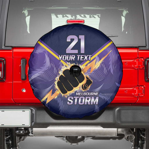 NRL Storm Custom Spare Tire Cover Minimalism Style