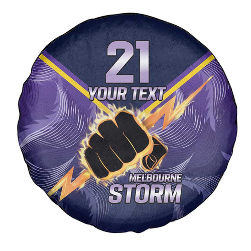 NRL Storm Custom Spare Tire Cover Minimalism Style