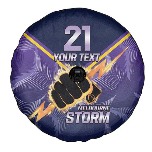 NRL Storm Custom Spare Tire Cover Minimalism Style