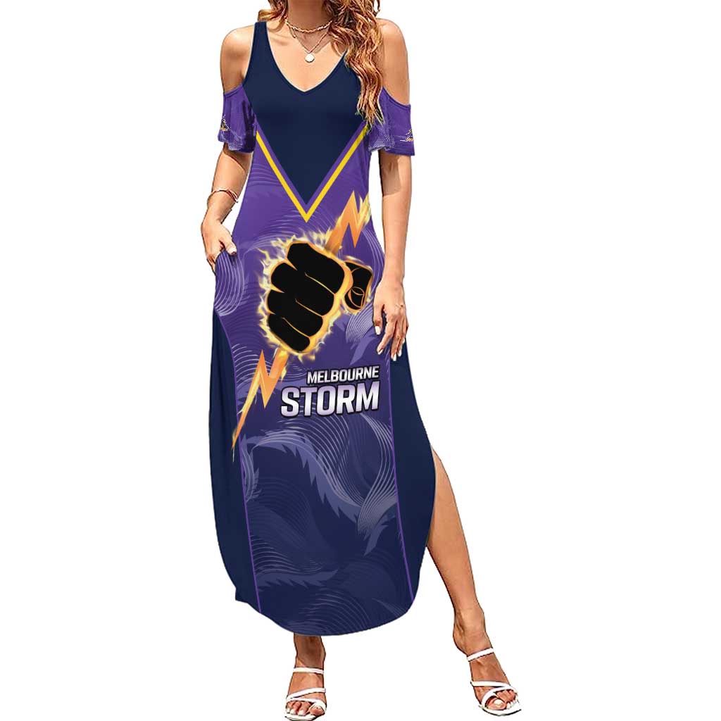 NRL Storm Custom Summer Maxi Dress Minimalism Style