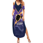 NRL Storm Custom Summer Maxi Dress Minimalism Style