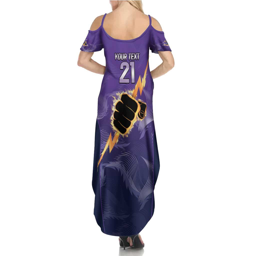 NRL Storm Custom Summer Maxi Dress Minimalism Style