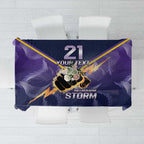 NRL Storm Custom Tablecloth Minimalism Style
