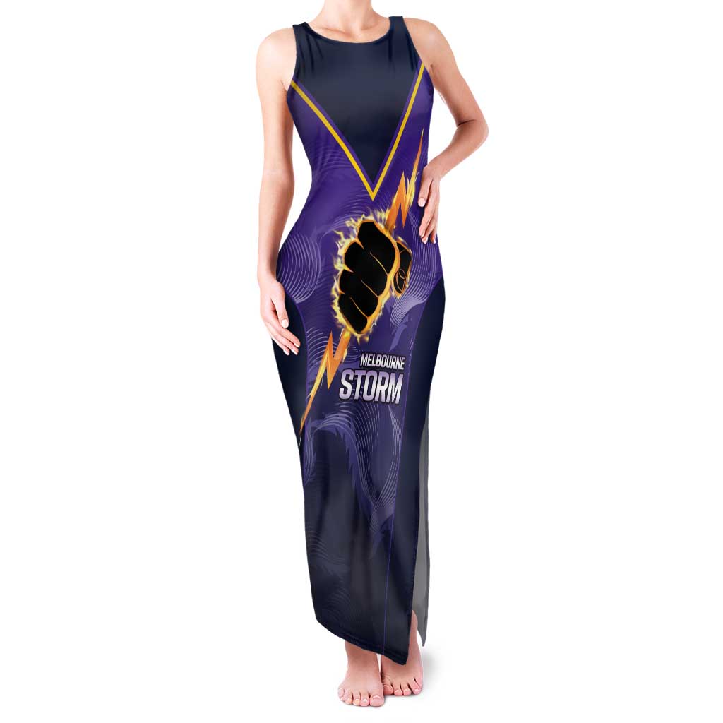 NRL Storm Custom Tank Maxi Dress Minimalism Style