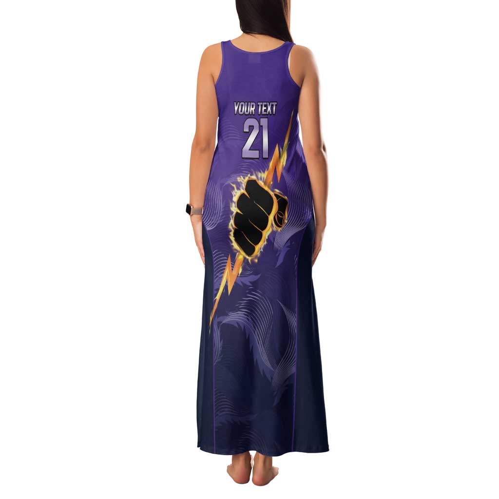 NRL Storm Custom Tank Maxi Dress Minimalism Style