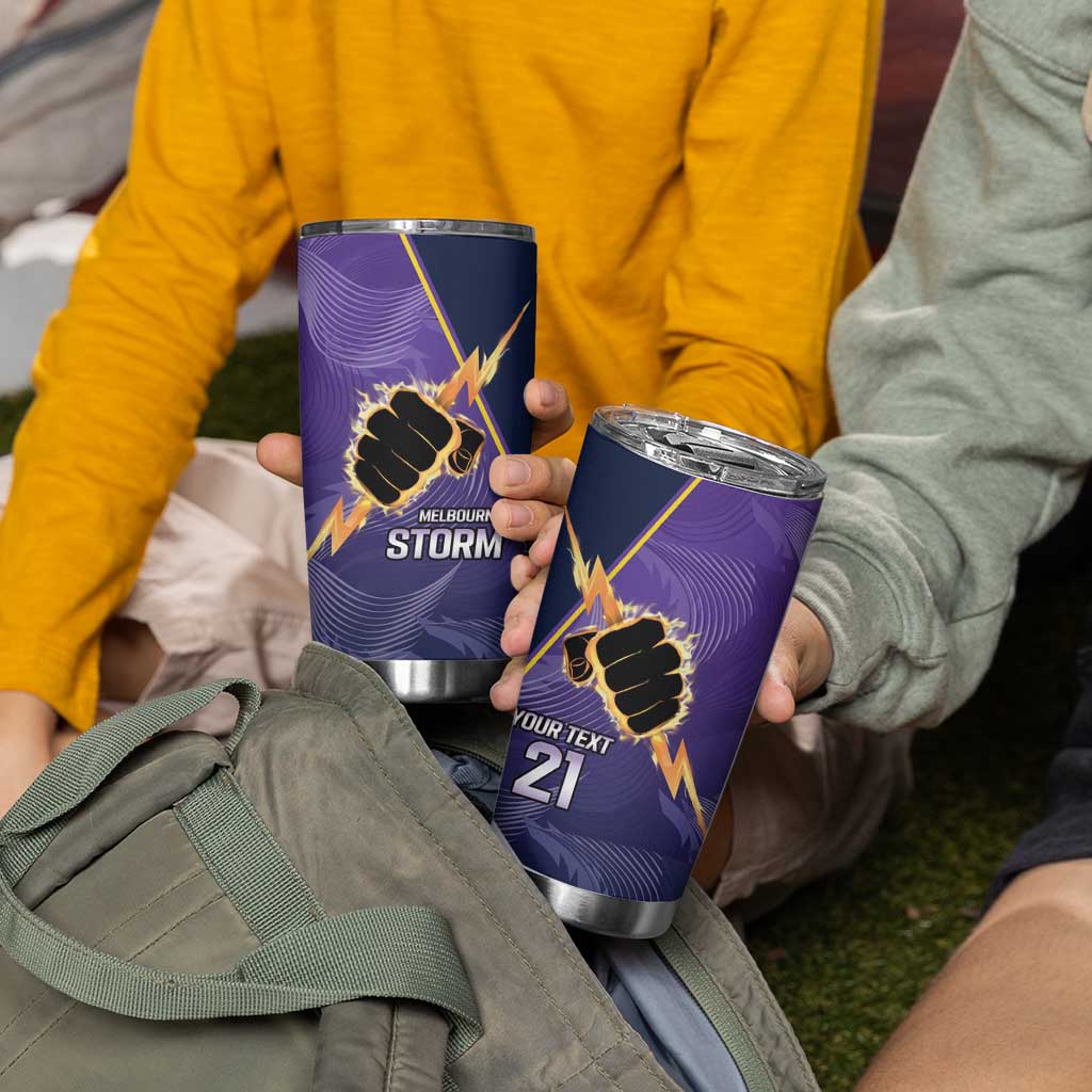 NRL Storm Custom Tumbler Cup Minimalism Style