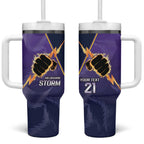 NRL Storm Custom Tumbler With Handle Minimalism Style