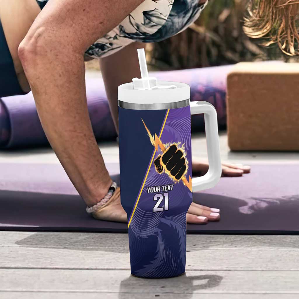 NRL Storm Custom Tumbler With Handle Minimalism Style