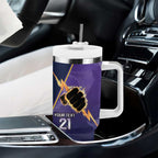 NRL Storm Custom Tumbler With Handle Minimalism Style