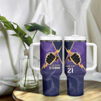 NRL Storm Custom Tumbler With Handle Minimalism Style