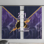 NRL Storm Custom Window Curtain Minimalism Style