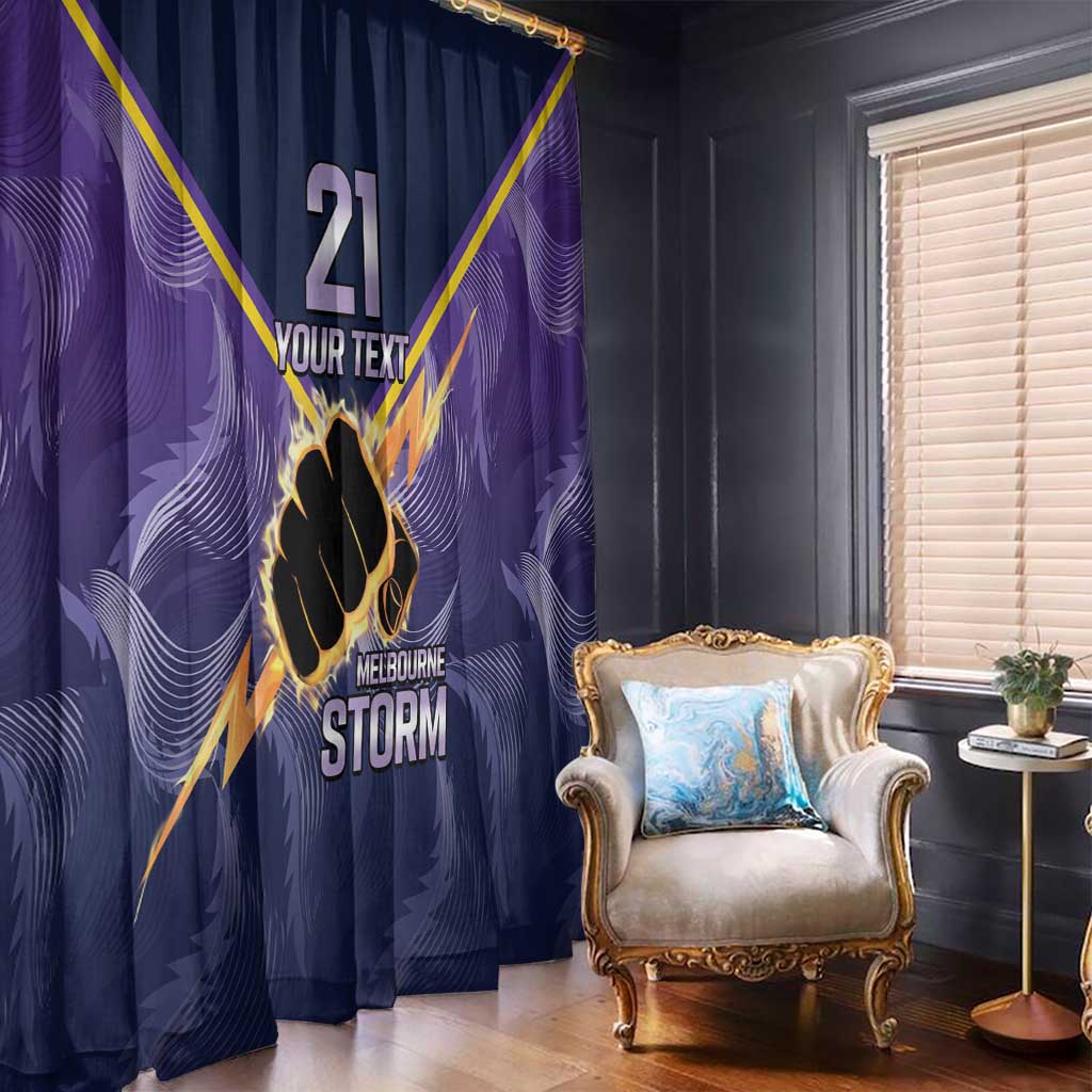 NRL Storm Custom Window Curtain Minimalism Style