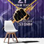 NRL Storm Custom Window Curtain Minimalism Style