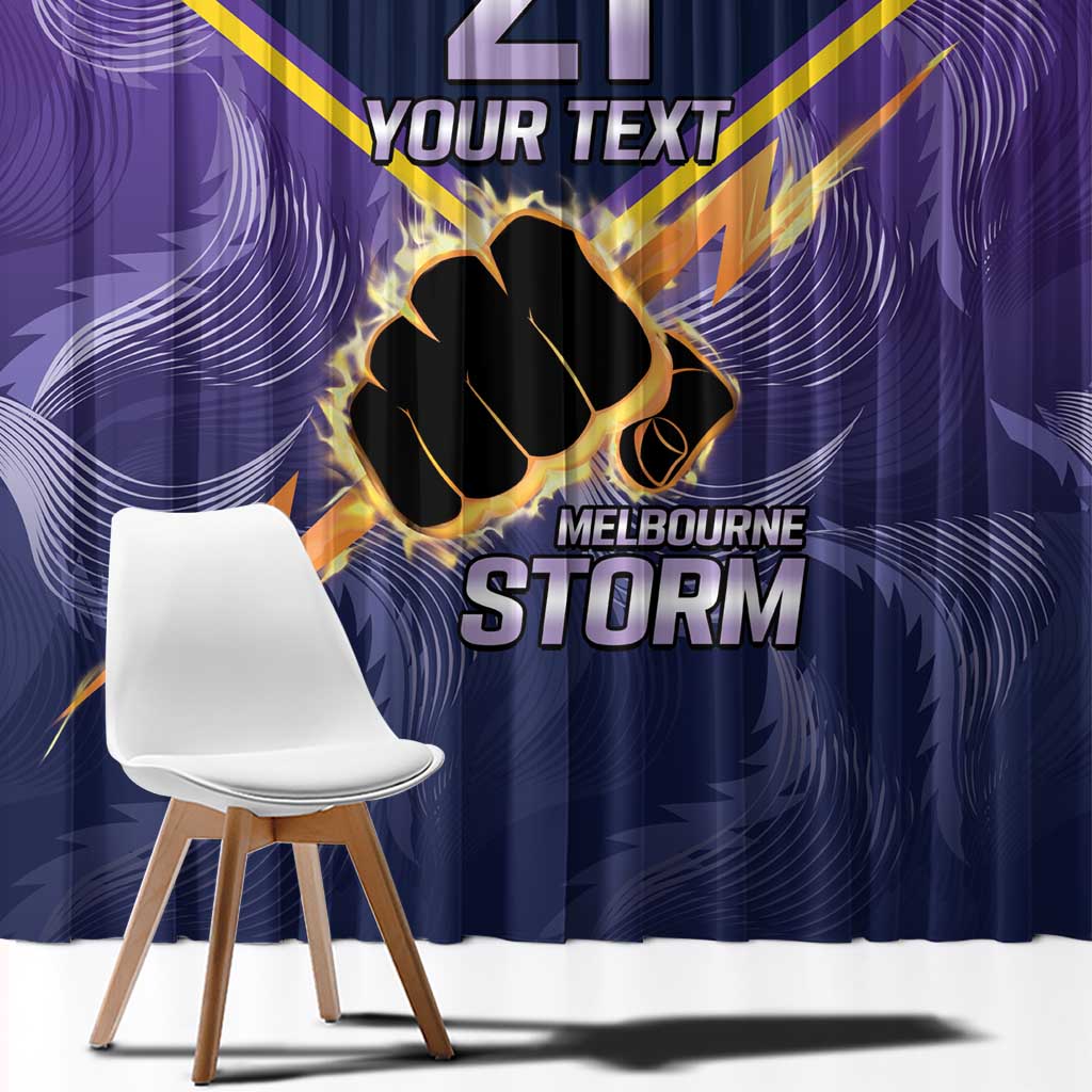 NRL Storm Custom Window Curtain Minimalism Style