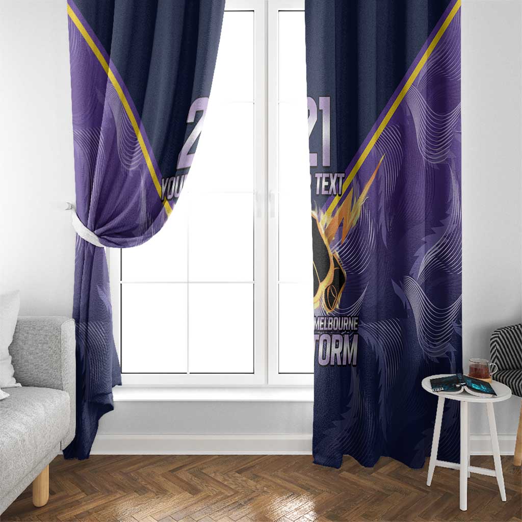 NRL Storm Custom Window Curtain Minimalism Style