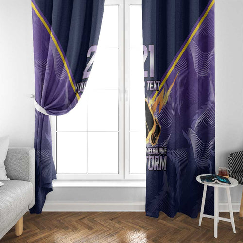 NRL Storm Custom Window Curtain Minimalism Style